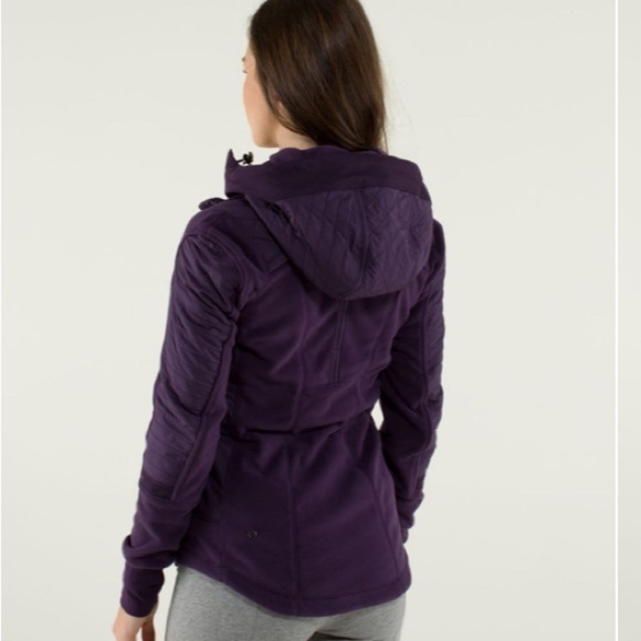 Lululemon Fleecy Keen Deep Zinfandel Purple Full Zip Hoodie Jacket - Picture 2 of 16